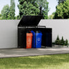Outdoor Wheelie Bin Storage MetalStore Cover Garden Rubbish Dustbin Shed Storage