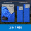 Double Sleeping Bag 4 Seasons Lightweight Camping Bag w/2 Pillows & Carrying Bag
