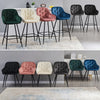 2* Velvet Bar Stools Breakfast Bar stool Pub Chairs Padded Seat Metal Leg CLIPOP