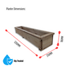 ✅LARGE Garden Wooden Planter Trough Veg Wood Flower Box READY MADE - Nut Brown✅