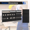 Utility Tool Board Wall-Mounted Pegboard Kit w/28 PCS Hanging Accessories-Black