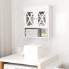 White Bathroom Cabinet Wall Mounted Medicine Cabinet w/ Adjustable Shelf