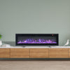 LED Fireplace Media Wall Fire Wall Mounted / Standing Electric Heater 40-100in