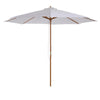 3(m) Wooden Garden Parasol Sun Shade Outdoor Umbrella Canopy, Cream, UK