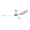 52" Modern Ceiling Fan with LED Light Silver Remote Control 6 Speed Setting