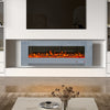 50 In Electric Heater LED Fireplace Wall Mounted Inset TV Standing Media Fire