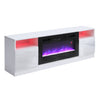 White 36in Electric Fire Electric Fireplace w/ 70in TV Cabinet Unit with Remote