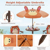 Indoor/Outdoor Collapsible Toddler Activity Table with 2 Folding Chairs-Coffee