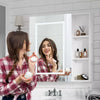 LED Bathroom Mirror Cabinet with Demister LED Lights Extra Large Storage Cabinet