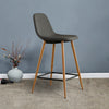2X Bar Stools Fabric/Faux Leather Pub Chairs Breakfast Kitchen Metal Leg Modern