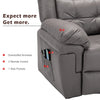 Power Lift Recliner Electric Massage Heating Chair Living Room Armchair Grey