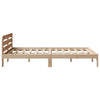 Bed Frame without 135x190 Double Solid Wood Pine Q3C4