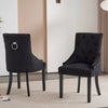 1/2/4/6 Dining Chairs Armchair High Back Linen/Velvet Upholstered Wood Legs Home