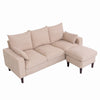 Modern L-Shaped Corner Sofa 2 3 Seater Armchair Couch With Footstool