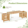 Patio Wooden Bench with Planter Outdoor Conversation Bench Set