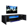 High Gloss Black TV Stand Cabinet Unit Shelves Storage RGB LED Cupboard 180cm