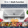 80KPA Vacuum Sealer Magnetic Lid 10-in-1 Double Heat Seal Touch Panel 130W Food