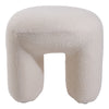U Design Teddy Lamb Makeup Stool Small Pouffe Soft Footstool Bedroom Rest Chair