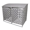 Wheelie Bin Store Double Wooden Shed Dustbin Storage Garden Outdoor Grey Cover