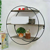 Industrial Round Wall Shelf Floating Shelves Hanging Rack Living Room Dec