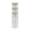 Modern Bathroom Tall Cabinet with Storage Shelf&Door Corner Shelf Bookshelf