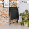 Set of 2 Folding Chairs Garden Fabric Chairs Indoors Outdoors Seat w/Armrests