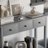 Console Table 3 Drawer Grey Storage Wood Side Sofa Hallway Entrance Furniture