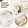 Freestanding Heavy-duty Clothing Stand Dresser with Hanging Rod & Storage Shelve
