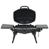 Portable Gas BBQ Grill with Cooking Zone Black Freestanding Barbecue