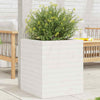 Garden Planter White 40x40x46 Solid Wood Pine R3E7