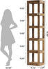 6-Tier Corner Bookcase,70.86" Tall Narrow Bookshelf Corner Shelf for Living Room