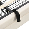 Ottoman Storage Gas Lift Bed Upholstered 5 ft King Bed Frame with Drawer Cream