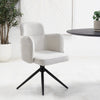 360° Rotating Office Accent Boucle Chairs Metal Legs Home Living Padded Armchair