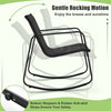 Outdoor Rocker Chair Conversation Set 4 Piece Patio Rocking Set Black