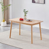 Rectangular 100% Solid Rubberwood Dining Table Round Edge Dining Room Kitchen