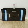 Cabinet Sideboard Living Room Buffet Cupboards 3 Drawer 2 Door with LED Lights