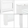 Elegant White Radiator Cover Case for Heater Burn Protection Slatted MDF Boards