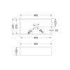 465 x 235mm Countertop Vessel Wash Basin Square White Ceramic Bathroom Sink