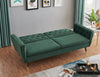 3 Seater Sofa Bed Green Velvet Button Back - Victoria