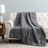 Grey Cotton/Fleece Weighted Blanket Throw Bedding Sensory Premium Adults Kids UK
