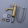 Brass laundry Bathroom Sink Mixer Faucet Basin Taps Single Lever Brushed Gold