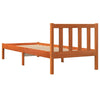 Gecheer Bed Frame Wax Brown 90x200 Solid Wood Pine E1W1