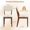 2 Pcs Modern Dining Chair w/Rubber Wood Legs-Walnut