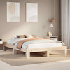 Bed Frame without 150x200 King Size Solid Wood Pine K9U6