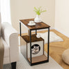 Indoor Cat Furniture End Table Cat House Wooden Cat Scratch Side Table