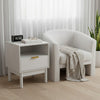 1 Drawer Wooden Bedroom Bedside Cabinet Open Storage Shelf Nightstand Side Table