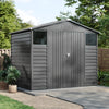 8x5.7ft Metal Garden Shed Galvanised Steel Storage House With Lockable Door NEW