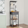 Industrial Vintage Style Kitchen Organizer Unit with Drawer and Storage Shelves