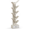 10-Tier Wooden Bookshelf Tree Shaped Display Storage Rack Utility Organizer Rack