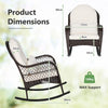 Outdoor Patio Rattan Chair Wicker Sturdy Rocking Armchair Garden Furniture Set